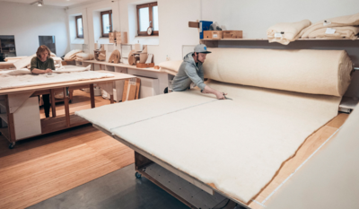 Einblich in die Frau Wolles Bettwaren Manufaktur