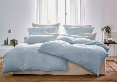 Cotonea Crinkle Bettwäsche hellblau