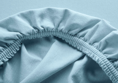 Cotonea Spannbettlacken Jersey Aquamarine, Bio-Spannbettlacken, hellblau