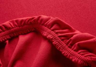 Cotonea Spannbettlacken Jersey Rot, Bio-Spannbettlacken