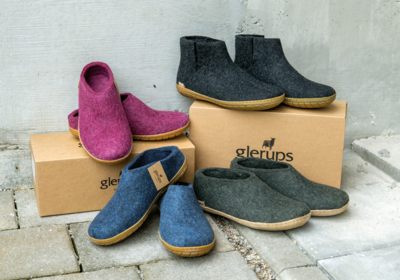 Glerups Übersicht, Glerups Filzstiefel, Filzhausschuhe, Filz Pantoffel, Blaue Hausschuhe, Beerenfarbige Hausschuhe, anthrazite Hausschuhe