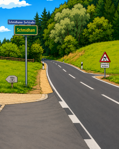 Zeichnung Straßenkreuzung