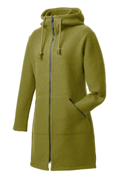 Mufflon Mantel Nika S35 Kiwi, Damen Walkmantel