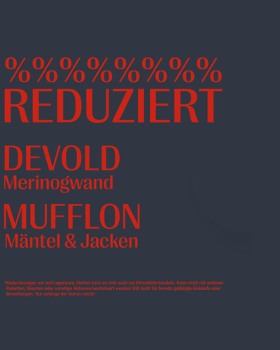 Devold und Mufflon Sommer/Winter Schussverkauf