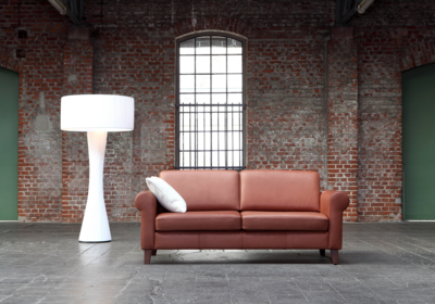 Wolkenweich Modulsofa Sirio, 2,5 Sitzer Sofa, braunes Leder Sofa, Ecopell Leder Sofa,